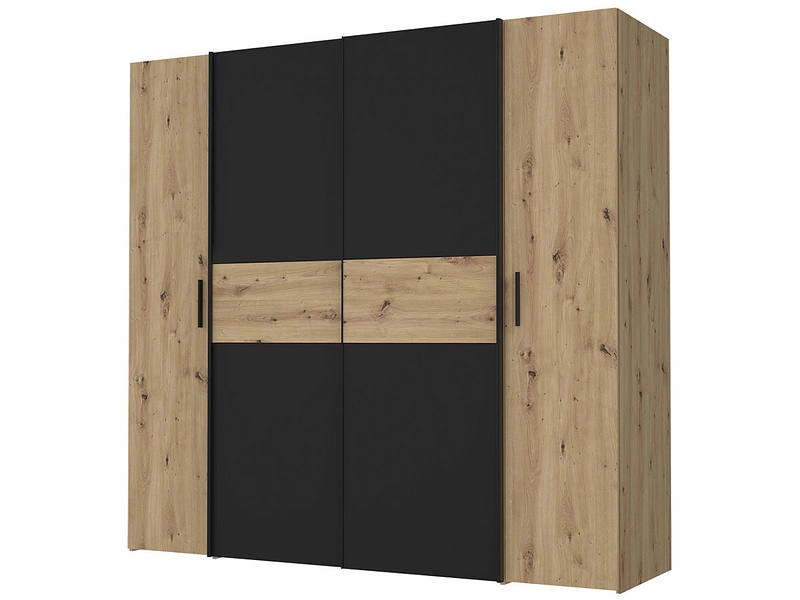 Armoire portes mixtes TRONDHEIM bois