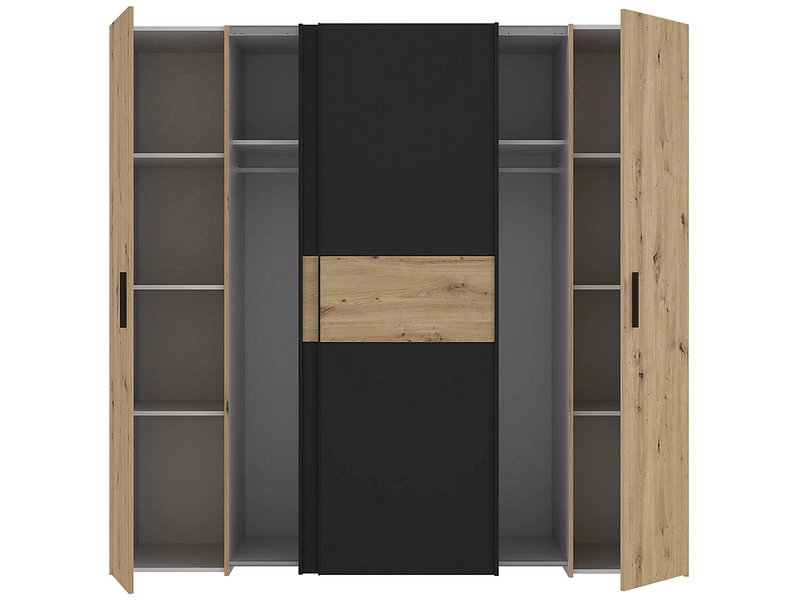 Armoire portes mixtes TRONDHEIM bois