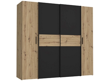 Armoire portes mixtes TRONDHEIM bois