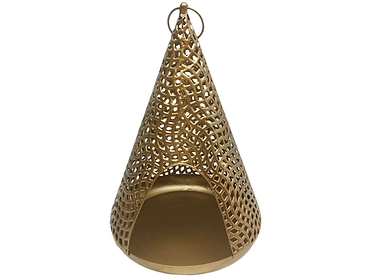 Laterne TERRA 24 cm x 34 cm Metall gold