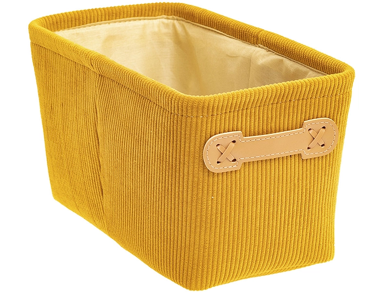 Boîte de rangement CORDUROY jaune