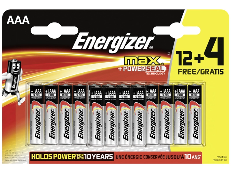 Piles ENERGIZER AAA 16 pièces
