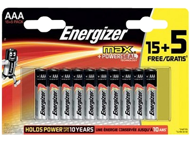 Batterien ENERGIZER AAA 20 -teilig