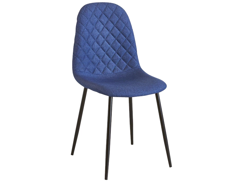 Chaise WEIMIN velours bleu