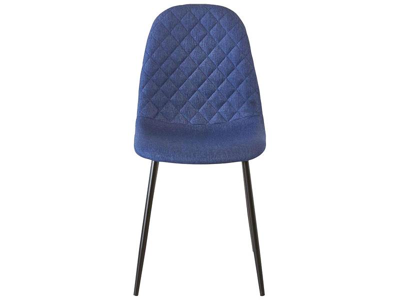 Chaise WEIMIN velours bleu