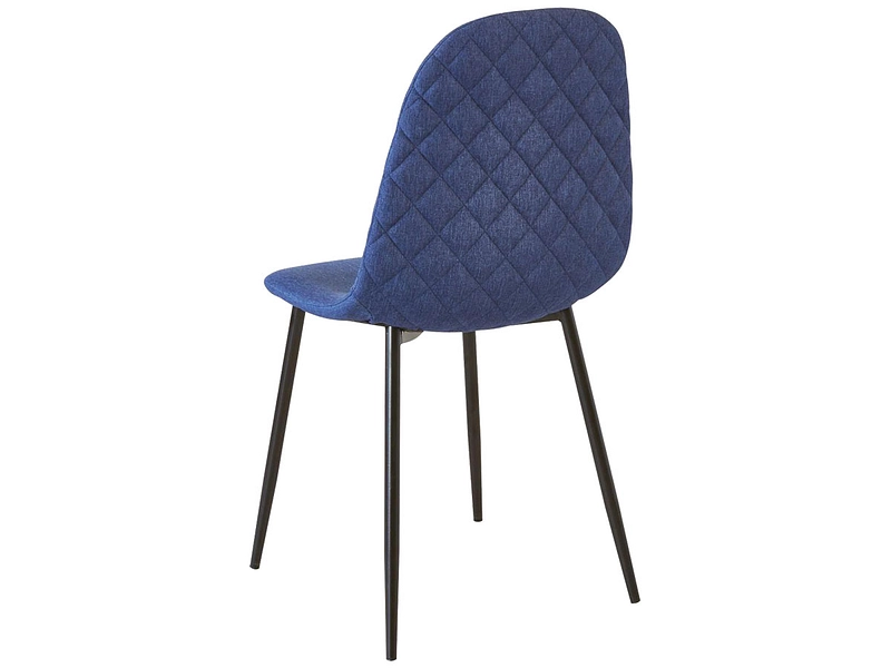 Chaise WEIMIN velours bleu