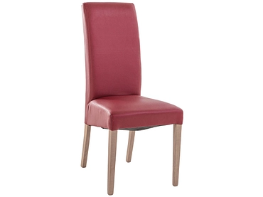 Chaise BOSTON cuir synthétique rouge
