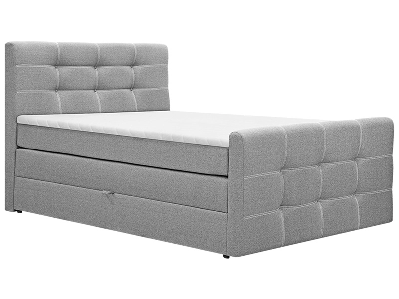 Boxspringbett BLING II hellgrau 180x200cm flexibel