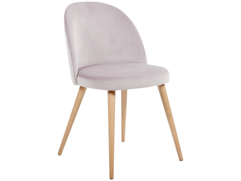 Chaise ZOLA velours rose