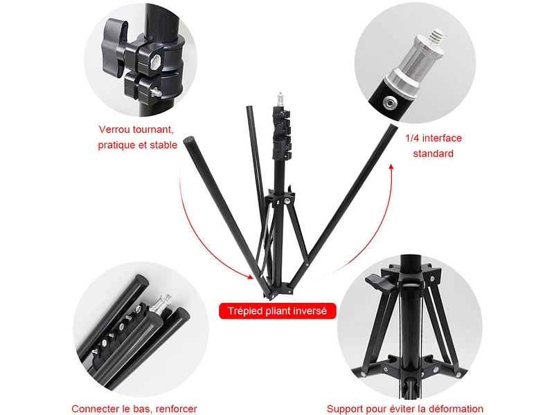 WI-LIGHT Selfiestick auf Stativ WI-LIGHT Selfiestick auf Stativ
