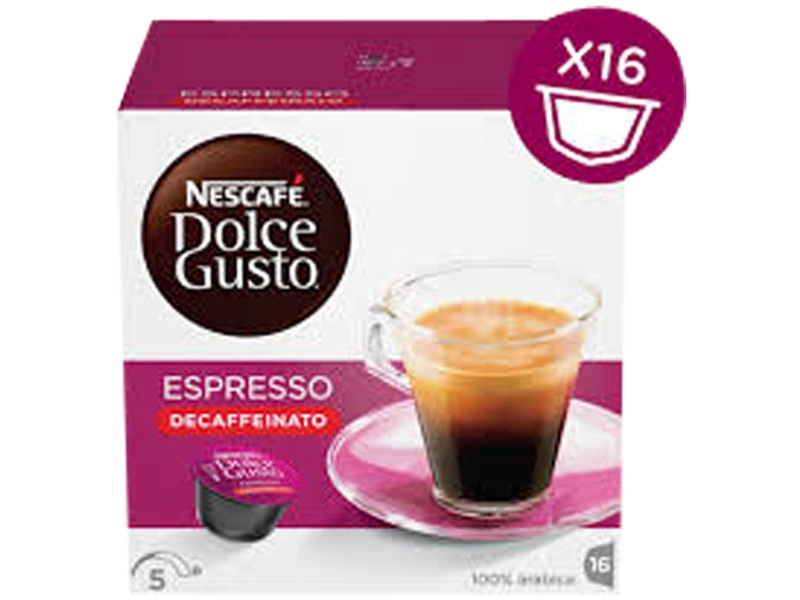 Capsules à café Arabica NESTLE DOLCE GUSTO Espresso Decaffeinato
