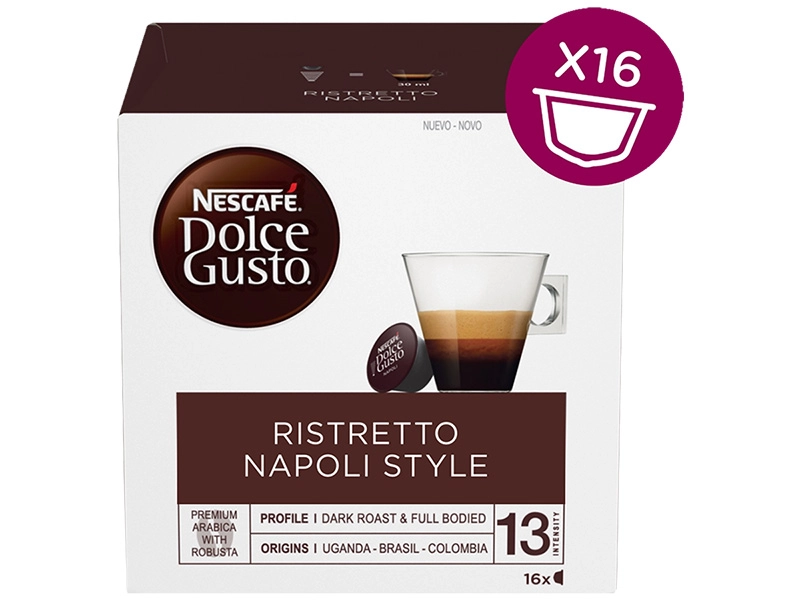 Kaffeekapseln Brasilianisch / Kolumbianisch / Arabica / ROBUSTA NESTLE DOLCE GUSTO Ristretto Napoli Style