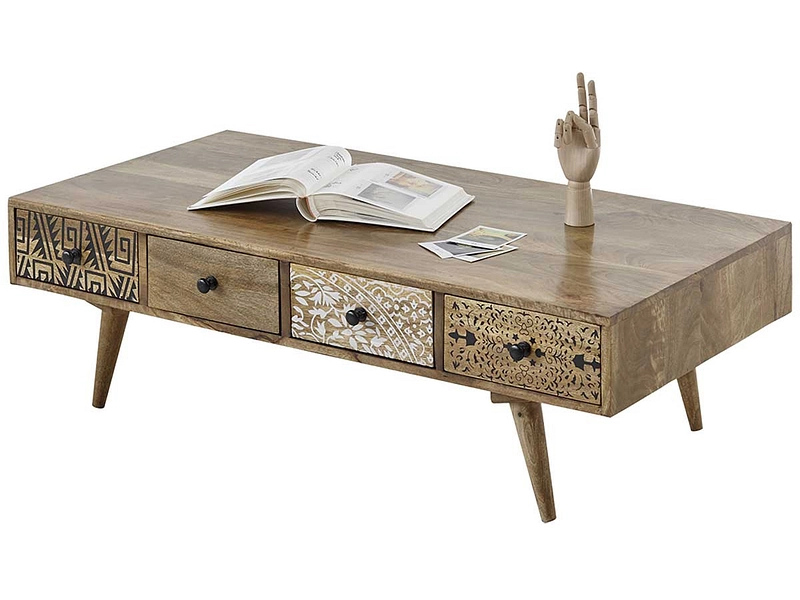 Couchtish SHARI 60x117x36cm vintage holz