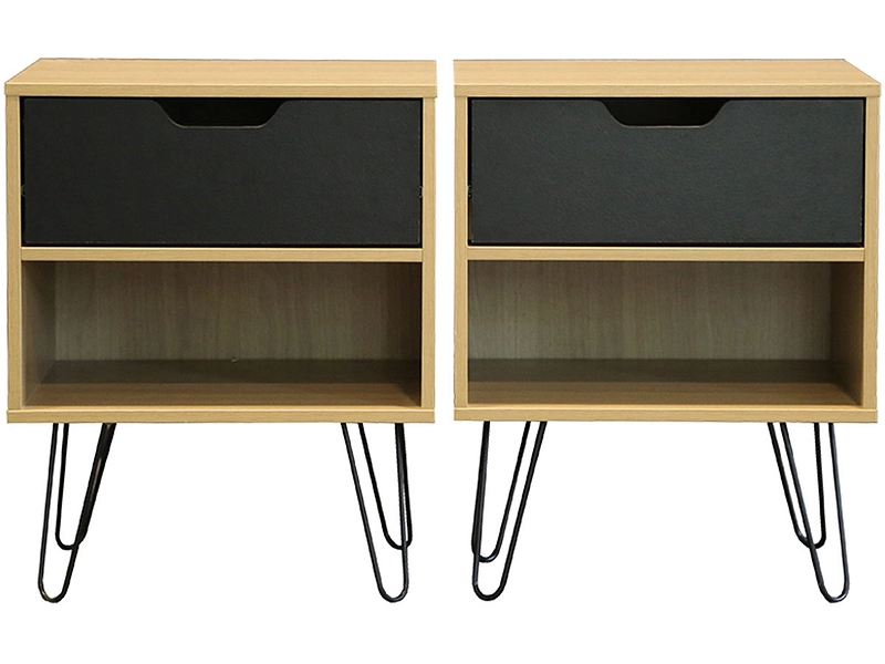 2 Nachttische-Set BAÏTA DUO 1 Schublade