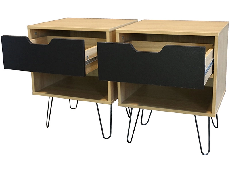 2 Nachttische-Set BAÏTA DUO 1 Schublade