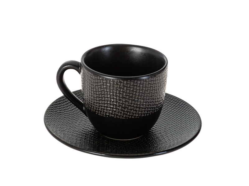 Kaffeetasse VESUVIO 12cl Keramik schwarz