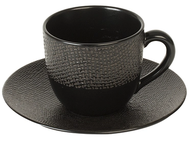 Kaffeetasse VESUVIO 12cl Keramik schwarz