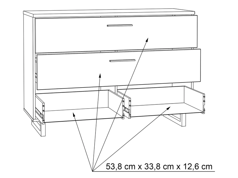 Comò SIRIUS 3 cassetti