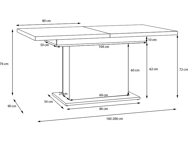 Tisch ausziehbar ELARA