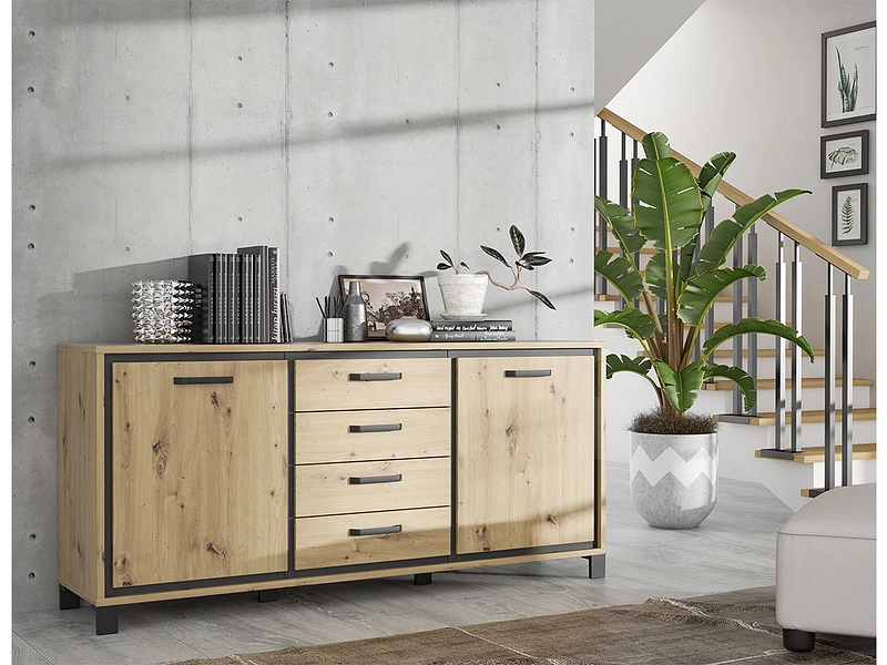 Sideboard TRONDHEIM 2 Türen 4 Schubladen Sideboard TRONDHEIM 2 Türen 4 Schubladen