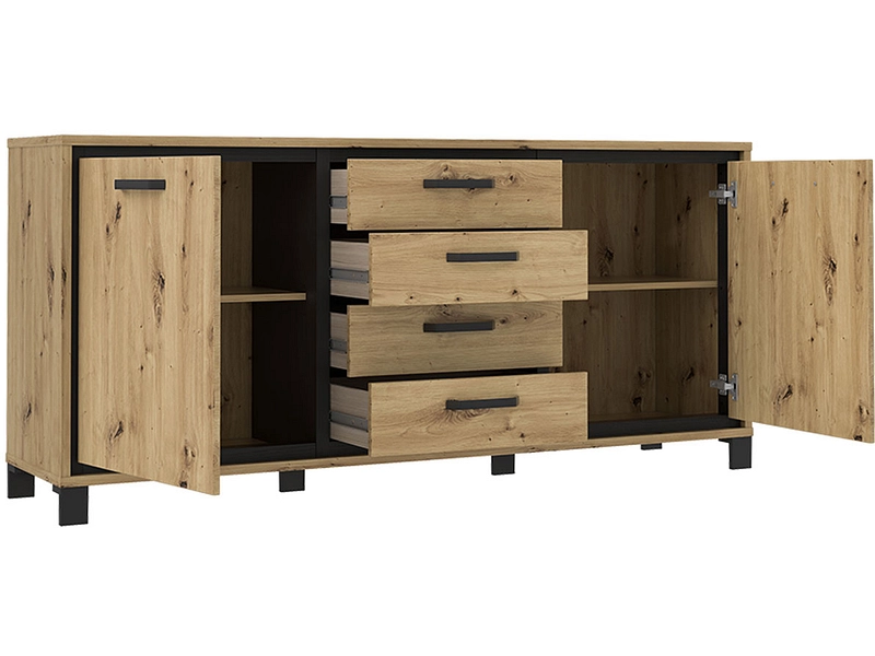 Sideboard TRONDHEIM 2 Türen 4 Schubladen Sideboard TRONDHEIM 2 Türen 4 Schubladen