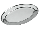 Präsentierplatte edelstahl grau