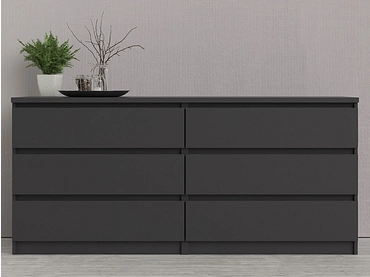 BIM Furniture - Nuka C - Cassettiera Alta, 155 Cm, Colore: Rovere