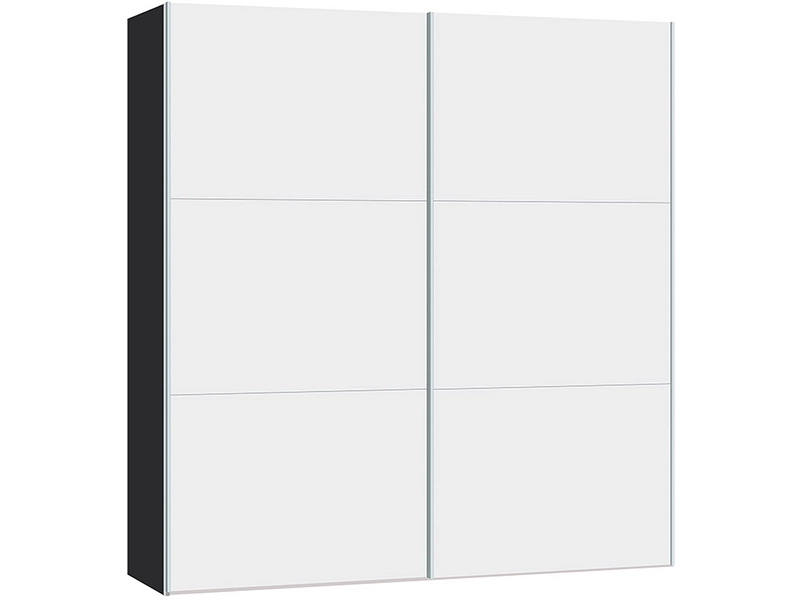 Schwebetürenschrank SCHWYZ weiss 2 Türen
