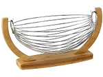 Früchtekorb LINE edelstahl braun