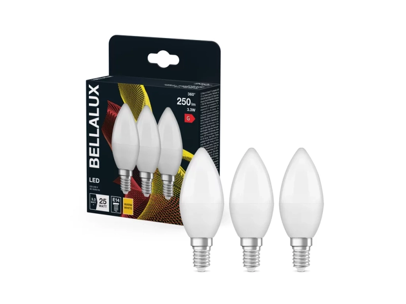 Pack 3 Glühbirnen LED BELLALUX E14