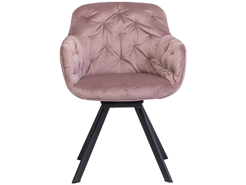 Chaise DIANA velours rose