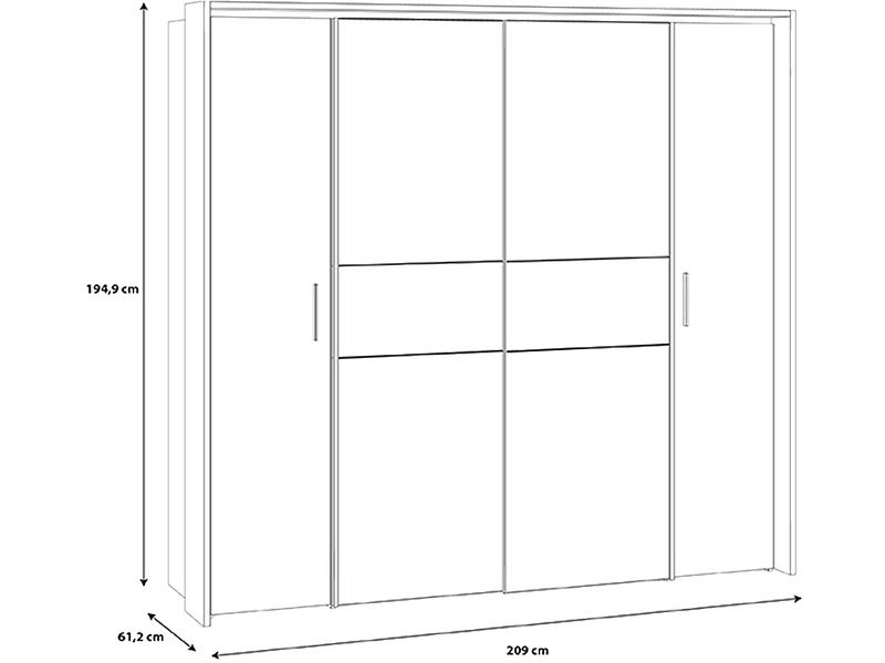Schrank mit beiden Türarten VERNAZZA holz Schrank mit beiden Türarten VERNAZZA holz