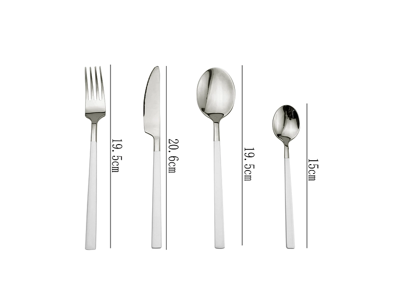 Besteck-Set JIMA 24-teilig weiss