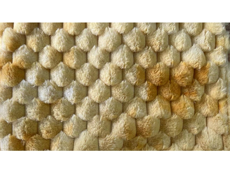 Plaid grosse maille en acrylique - 150x120 cm - jaune - Conforama