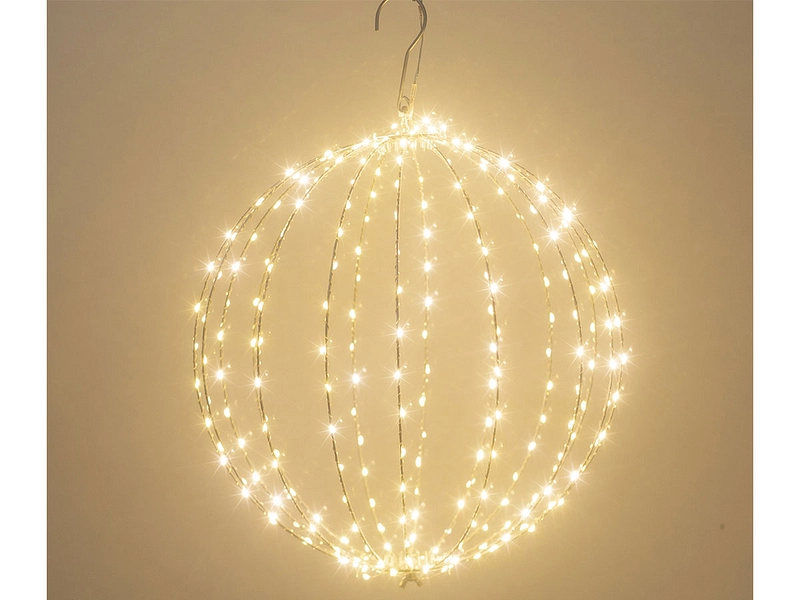 LED-Kugel KELOWNA Ø40cm silberfarben