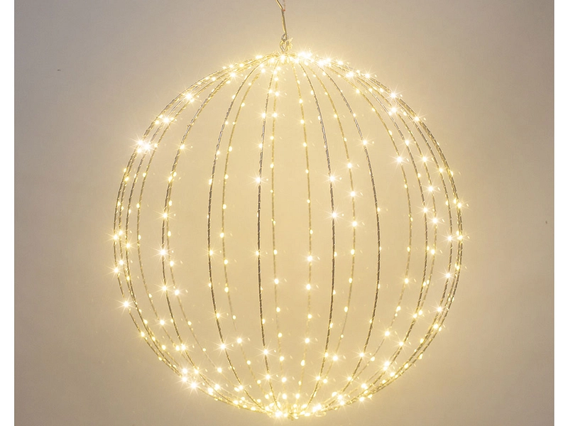 LED-Kugel KELOWNA Ø60cm silberfarben