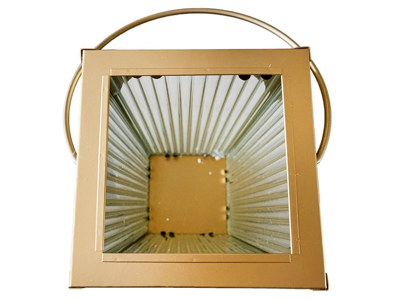 Lanterna ELDA 15.5 cm x 44.5 cm Vetro dorato