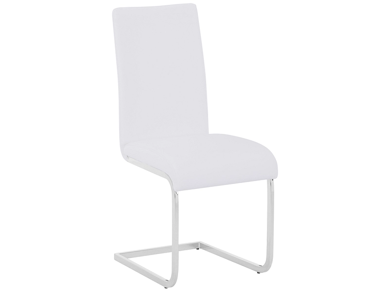 Chaise PISA II cuir synthétique blanc