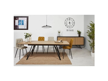 Stuhl SAMY Stoff goldfarben