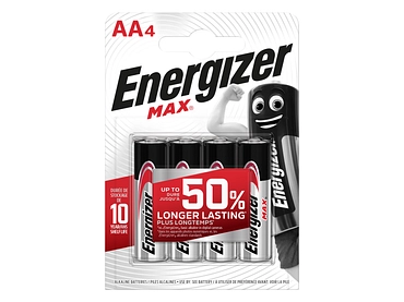 Piles ENERGIZER Max AA 4 pièces