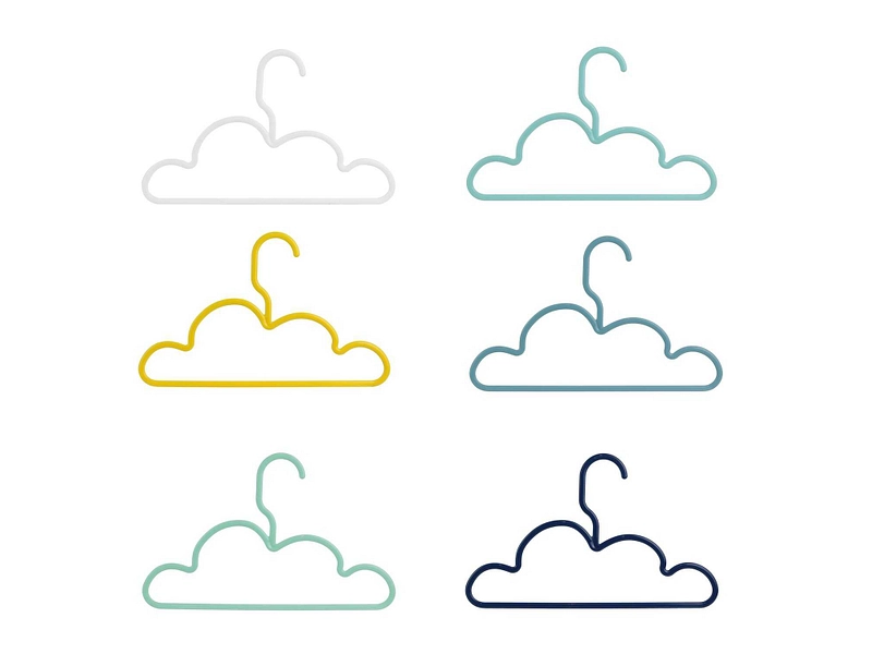 Set mit 6 Kleiderbügeln BAMBINI rosa