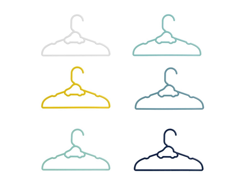 Set mit 6 Kleiderbügeln BAMBINI rosa