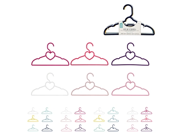 Set mit 6 Kleiderbügeln BAMBINI rosa