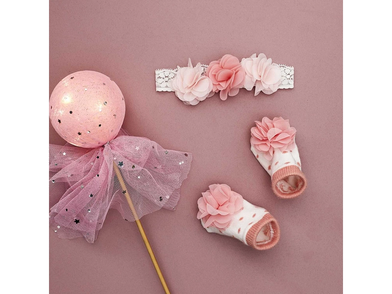 Stirnband und Socken-Set BAMBINI rosa