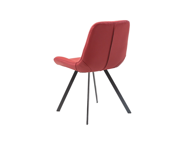 Chaise AROSA cuir véritable rouge