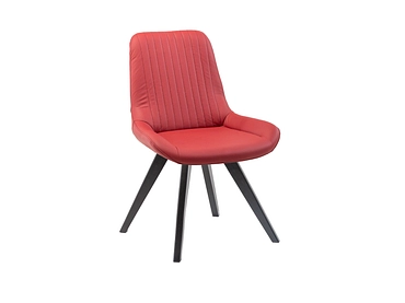 Chaise AROSA cuir véritable rouge