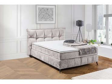 Boxspring PILA gris clair