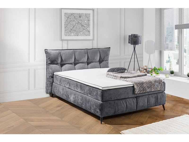 Boxspring PILA grigio scuro