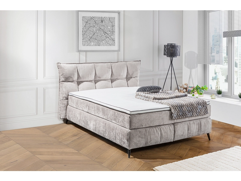 Boxspring PILA grigio chiaro