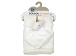 Plaid et doudou BAMBINI ivoire